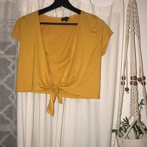 Mustard yellow crop top